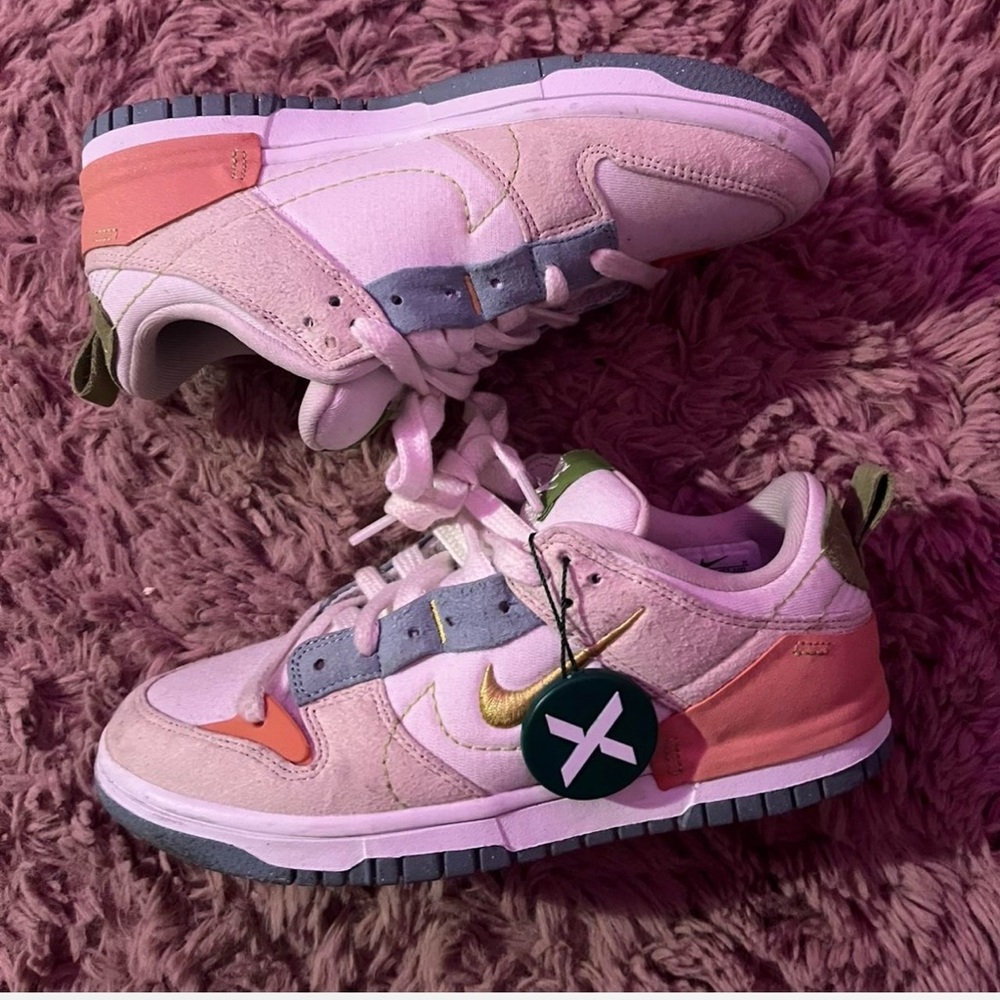 Nike Kids Pink and White Sneakers